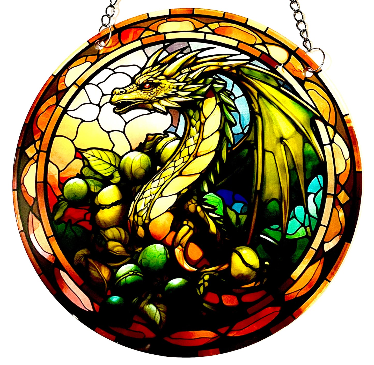 Dragon suncatcher - green