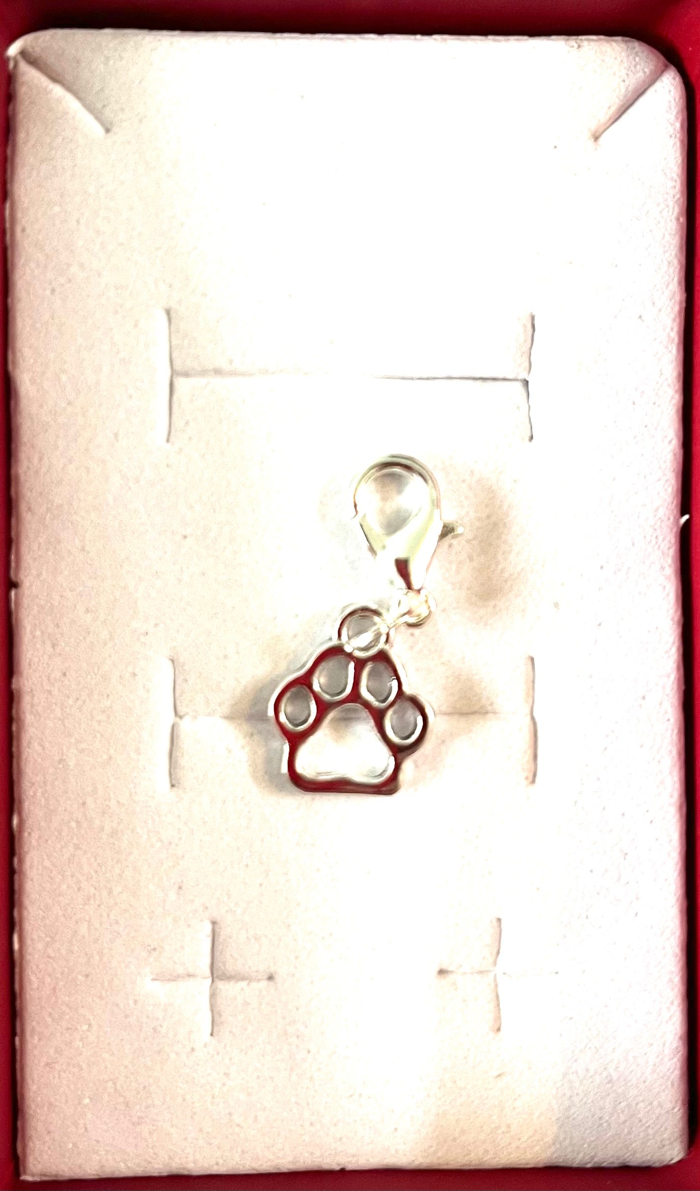Dog collar charm - Small paw print