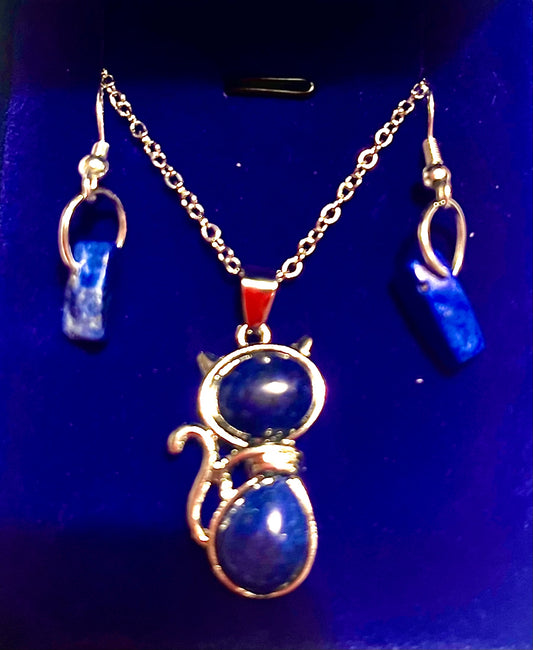 Cat Lapis 2pc jewellery gift set
