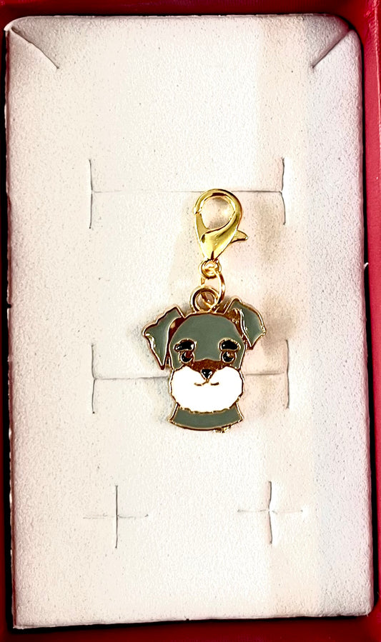 Dog collar charm- schnauzer