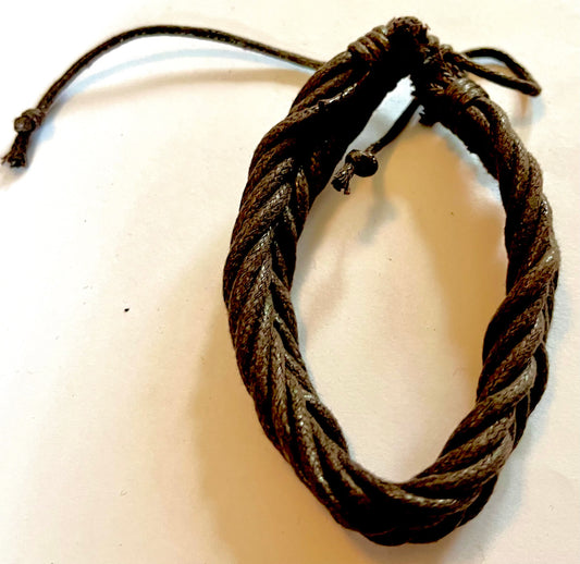 Bracelet - men’s / women’s brown woven string