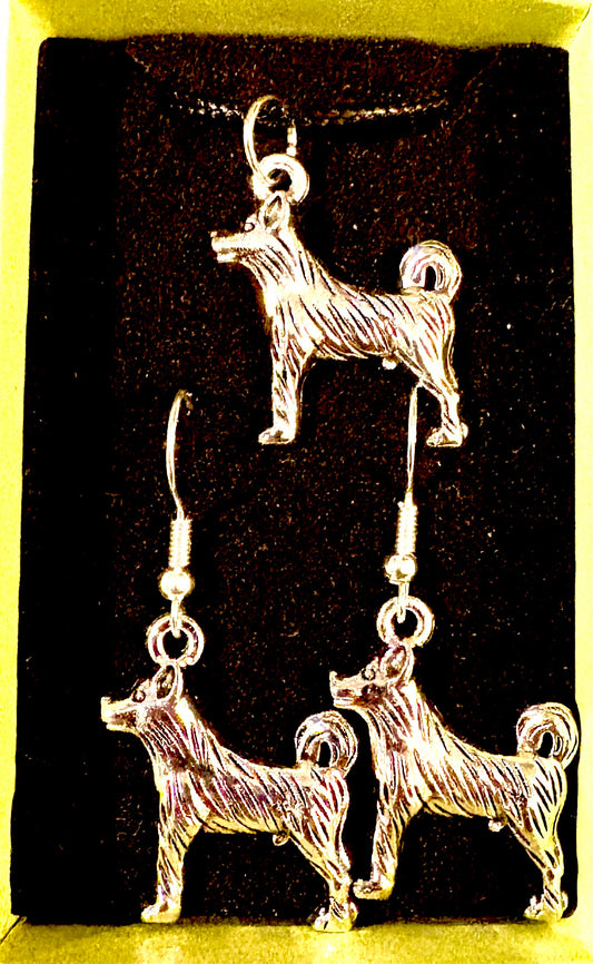 Dog - 2pc jewellery set - Husky