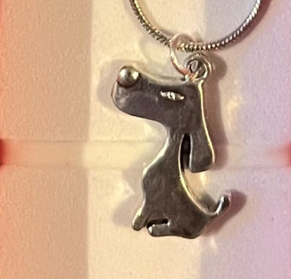Necklace - Cartoon dog silhouette