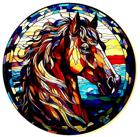 Horse - 6" Suncatcher brown