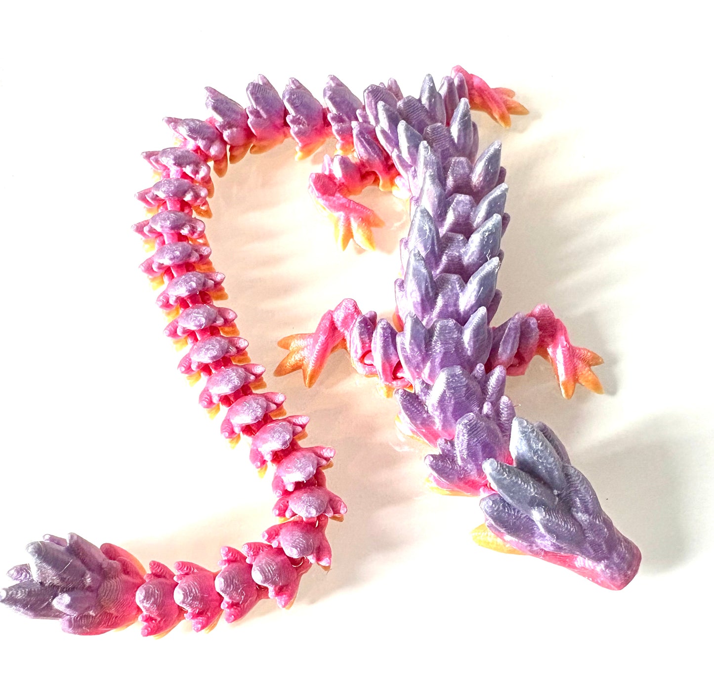 3D printed Dragon - lilac/ pink/yellow