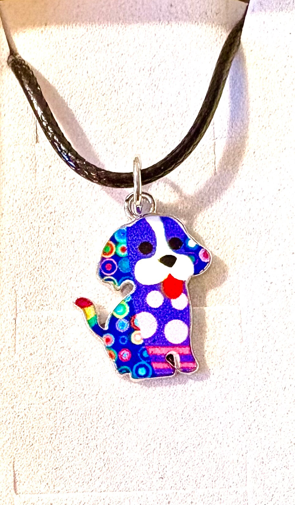 Dog - necklace - purple pup
