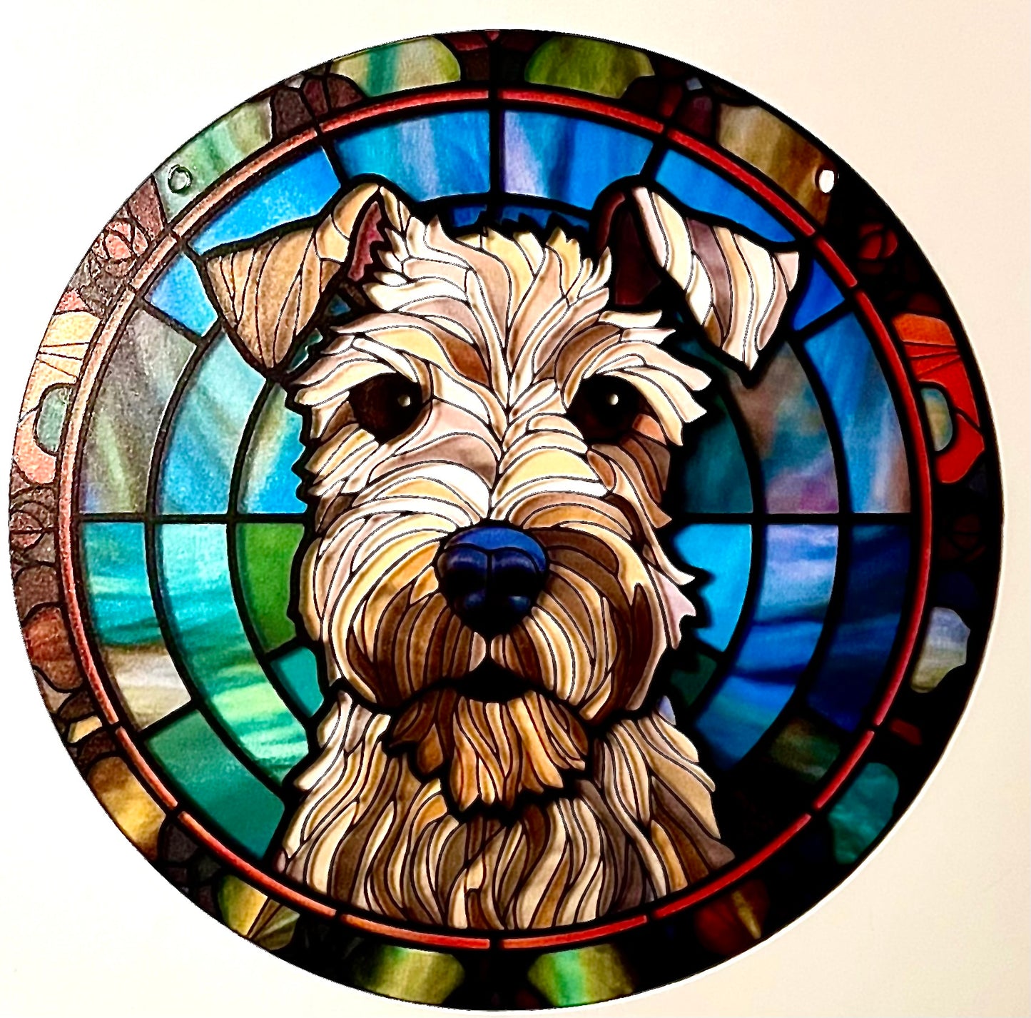 Dog suncatcher - Fox terrier (grey)