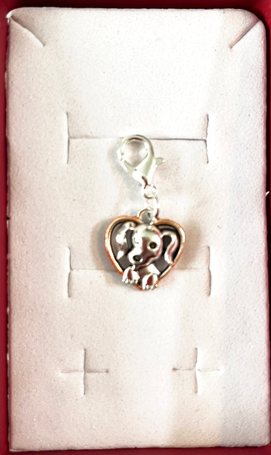 Dog collar charm - spaniel pup