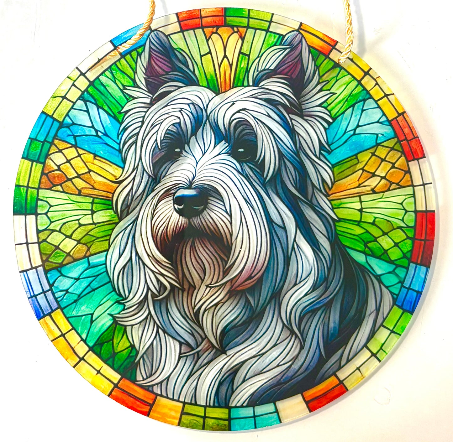 Dog Suncatcher - Cairn terrier. Grey