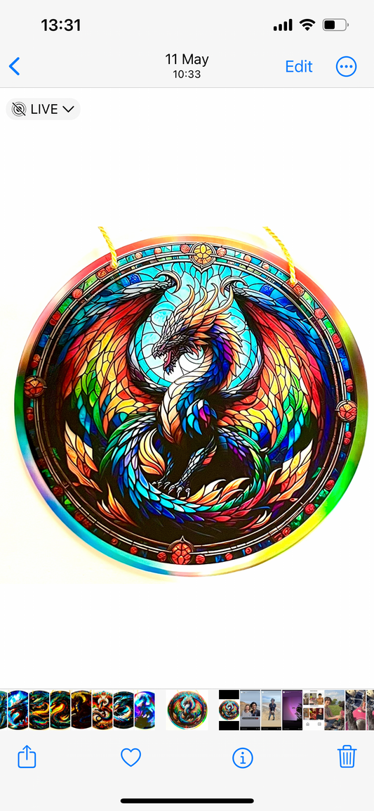 Dragon Suncatcher - multicoloured