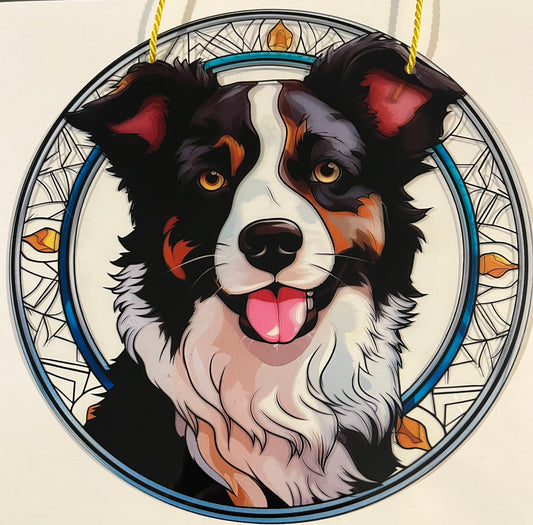 Dog Suncatcher - Collie (tri coloured)