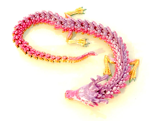 3D printed Dragon - lilac/ gold