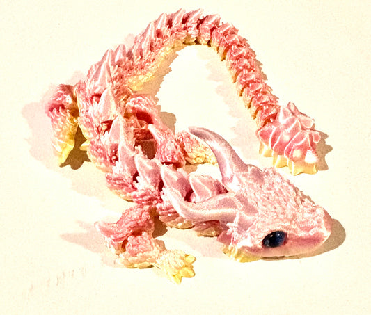 3D printed bull Dragon - pink/ yellow