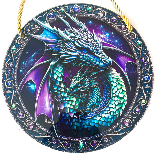 Dragon Suncatcher - black/ blue/ purple
