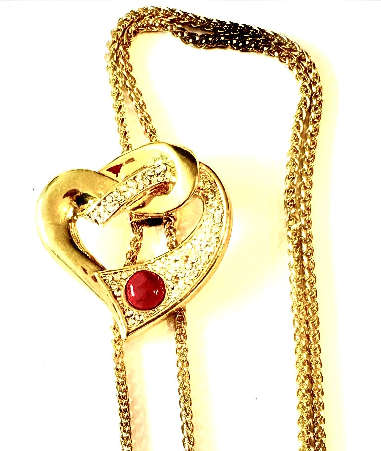 Necklace  - gold coloured metal,adjustable long necklace style 34