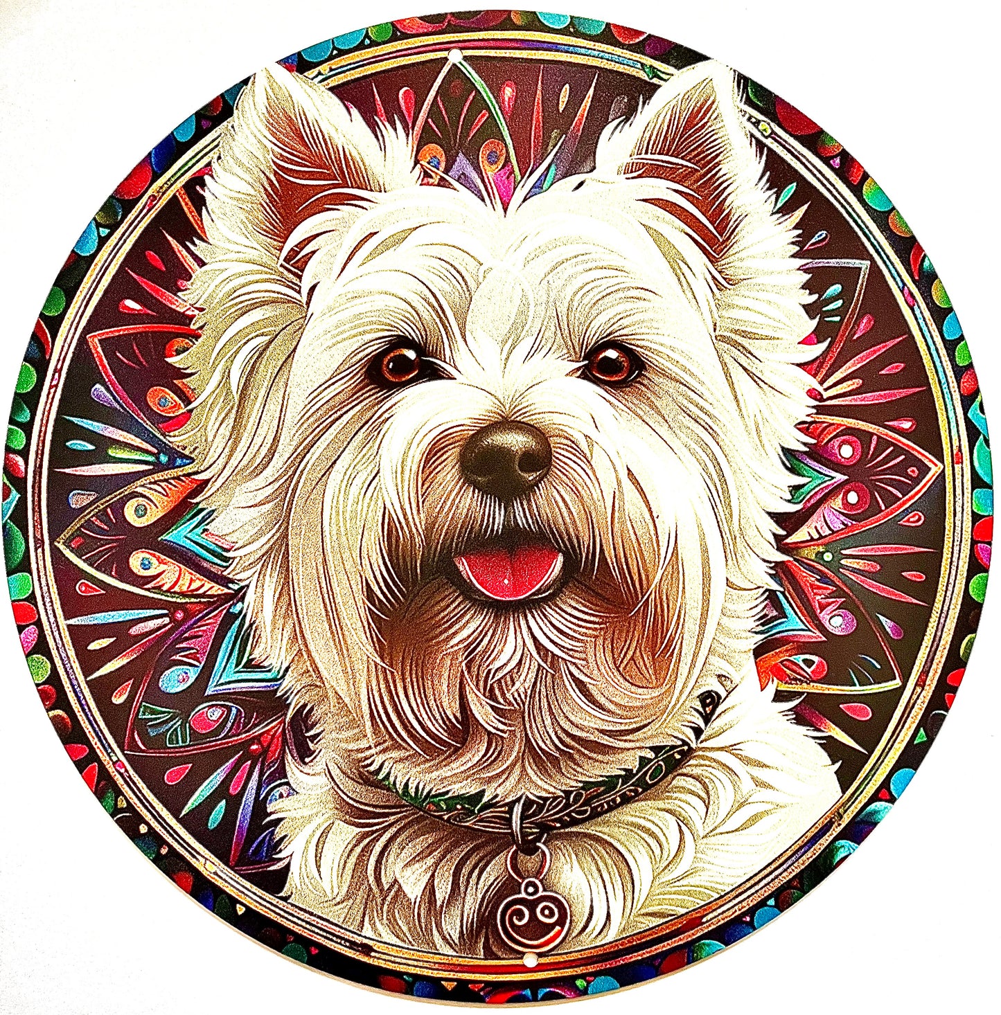 Dog - West Highland terrier tinplate sign