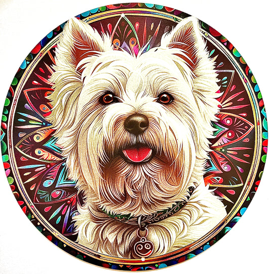 Dog - West Highland terrier tinplate sign