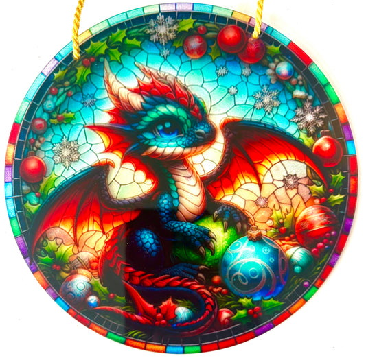 Dragon Suncatcher - Baby Christmas dragon