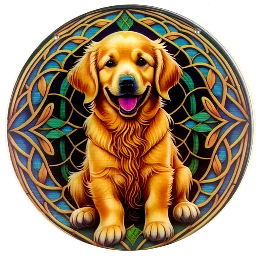 Dog suncatcher- Retriever pup (golden)