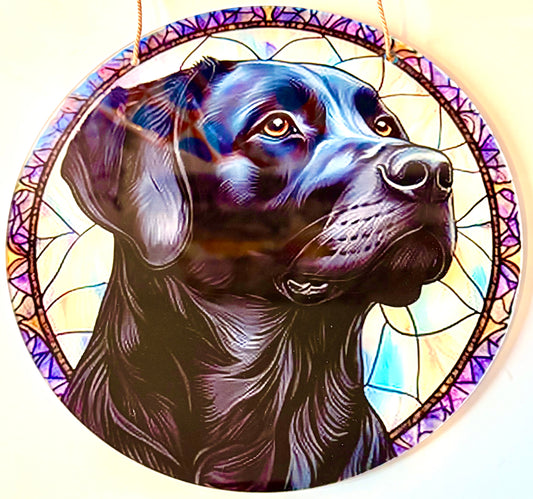 Dog Suncatcher - Black Labrador