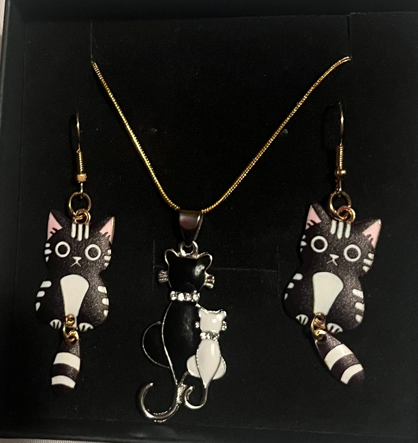 Cat 2pc jewellery gift set