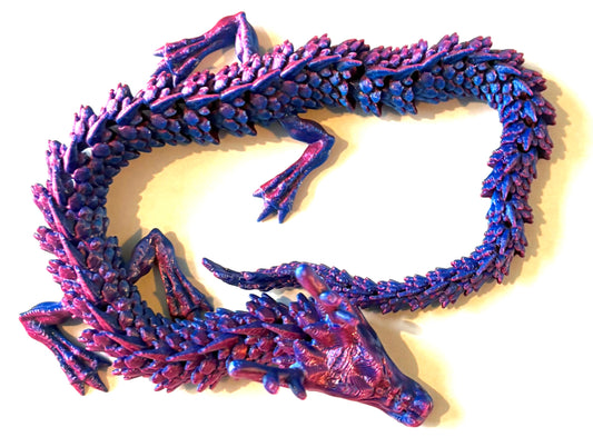 3D printed Dragon - purple/ blue