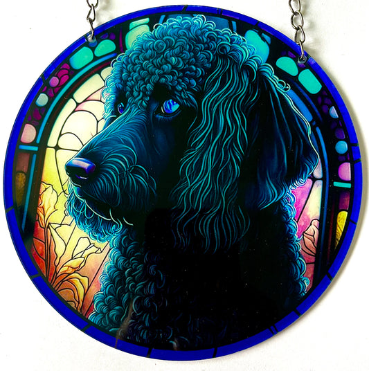 Dog suncatcher - Poodle (black)