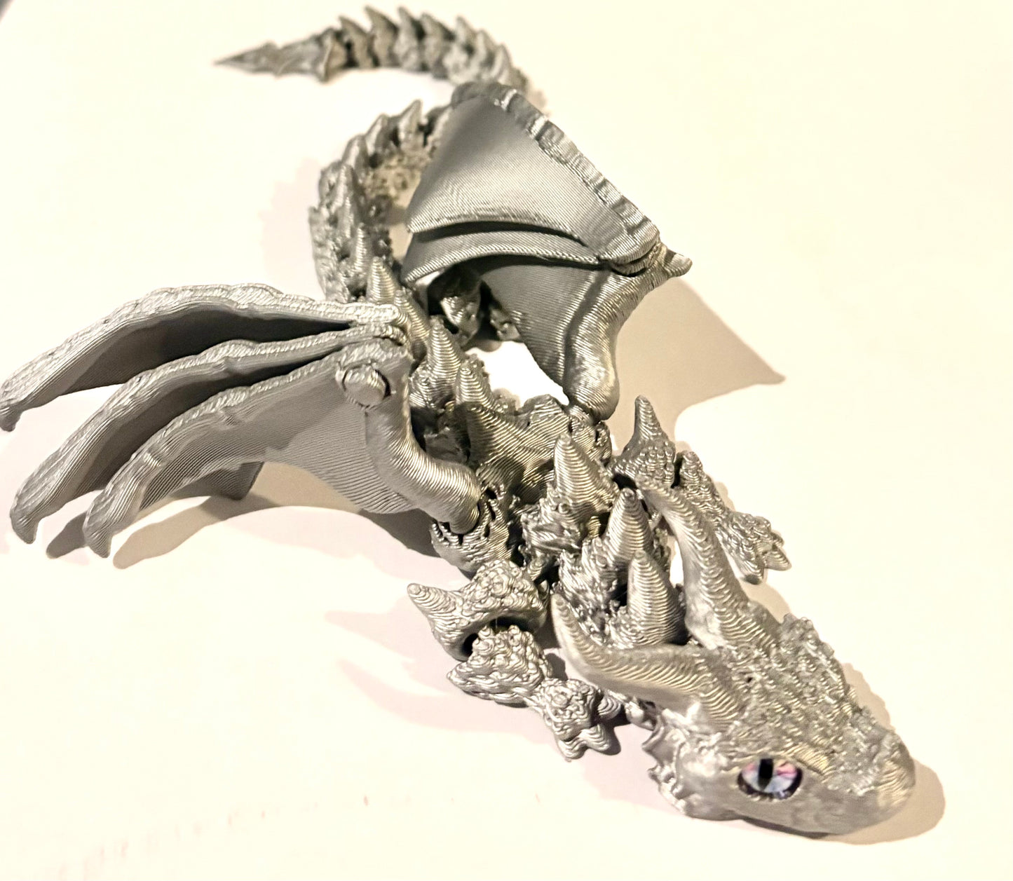 3D printed flying bull Dragon - grey