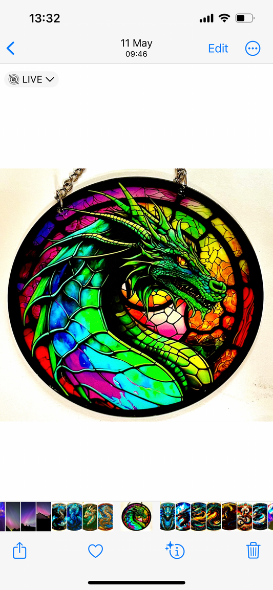 Dragon Suncatcher - Green