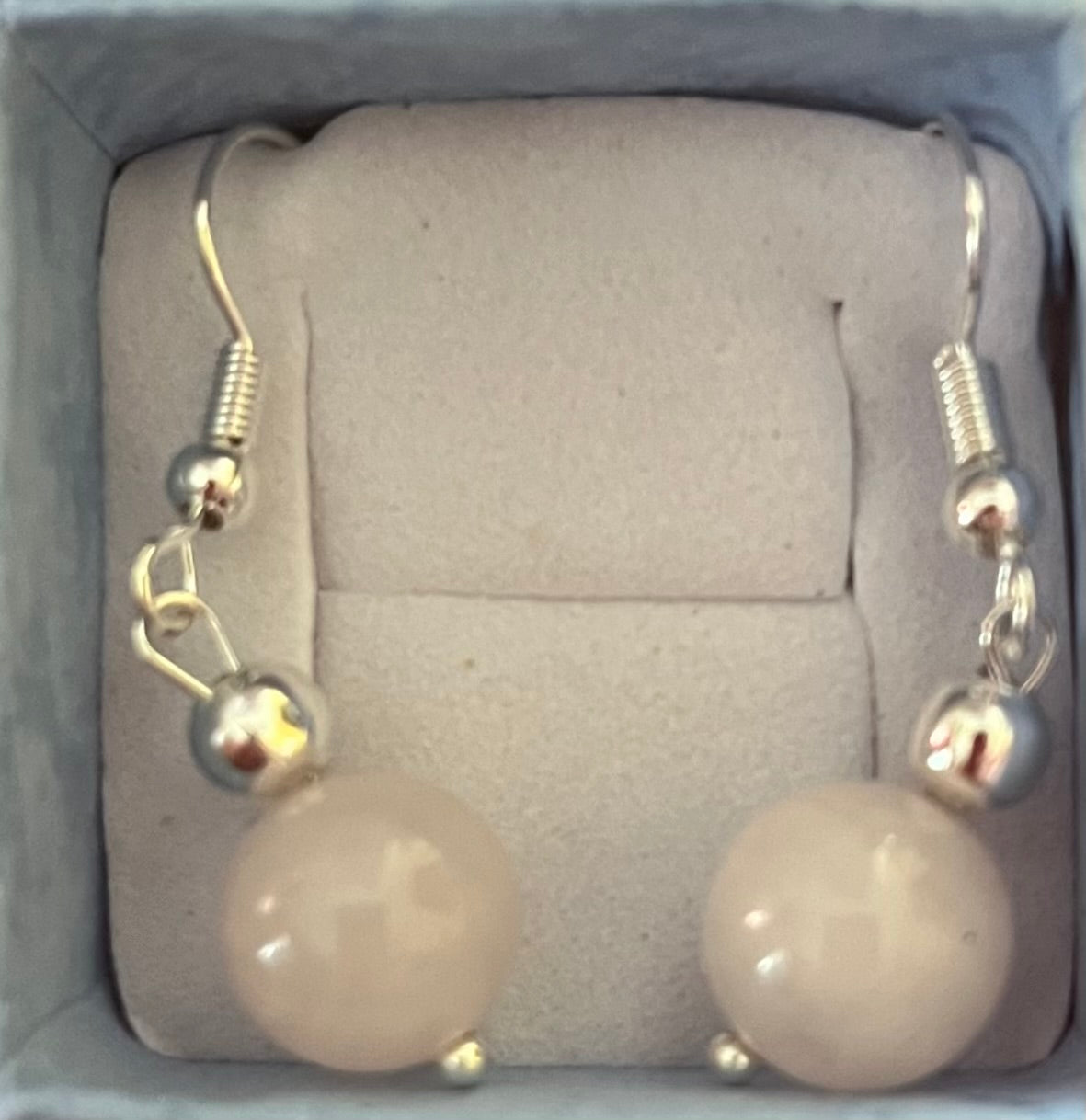 Earrings- quartz droplet style