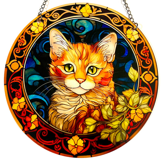 Cat Suncatcher - Ginger