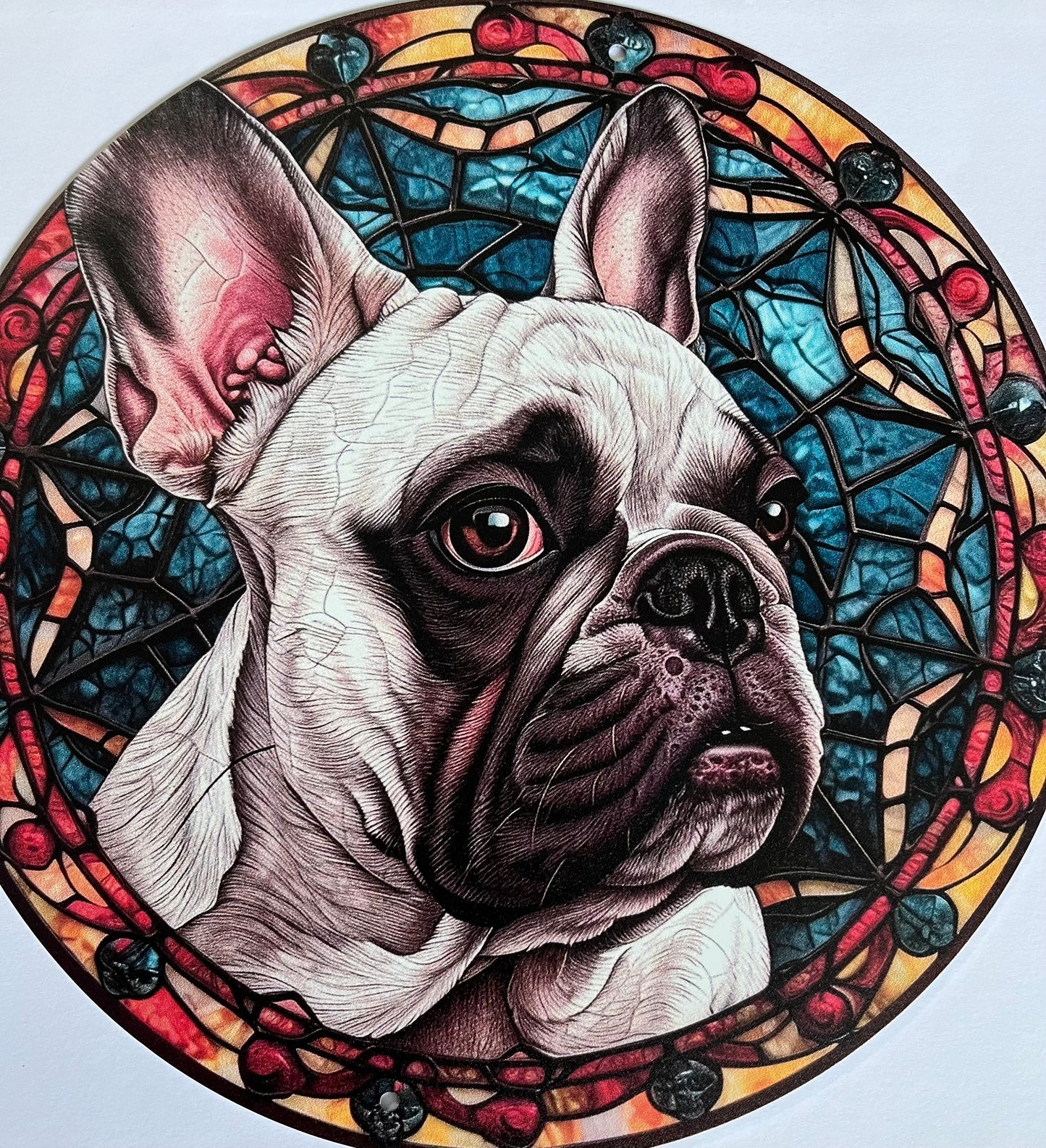 Dog Tinplate sign - French Bulldog (beige/black)