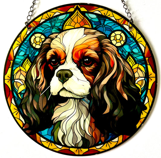 Dog Suncatcher - King Charles Spaniel (tri- coloured)