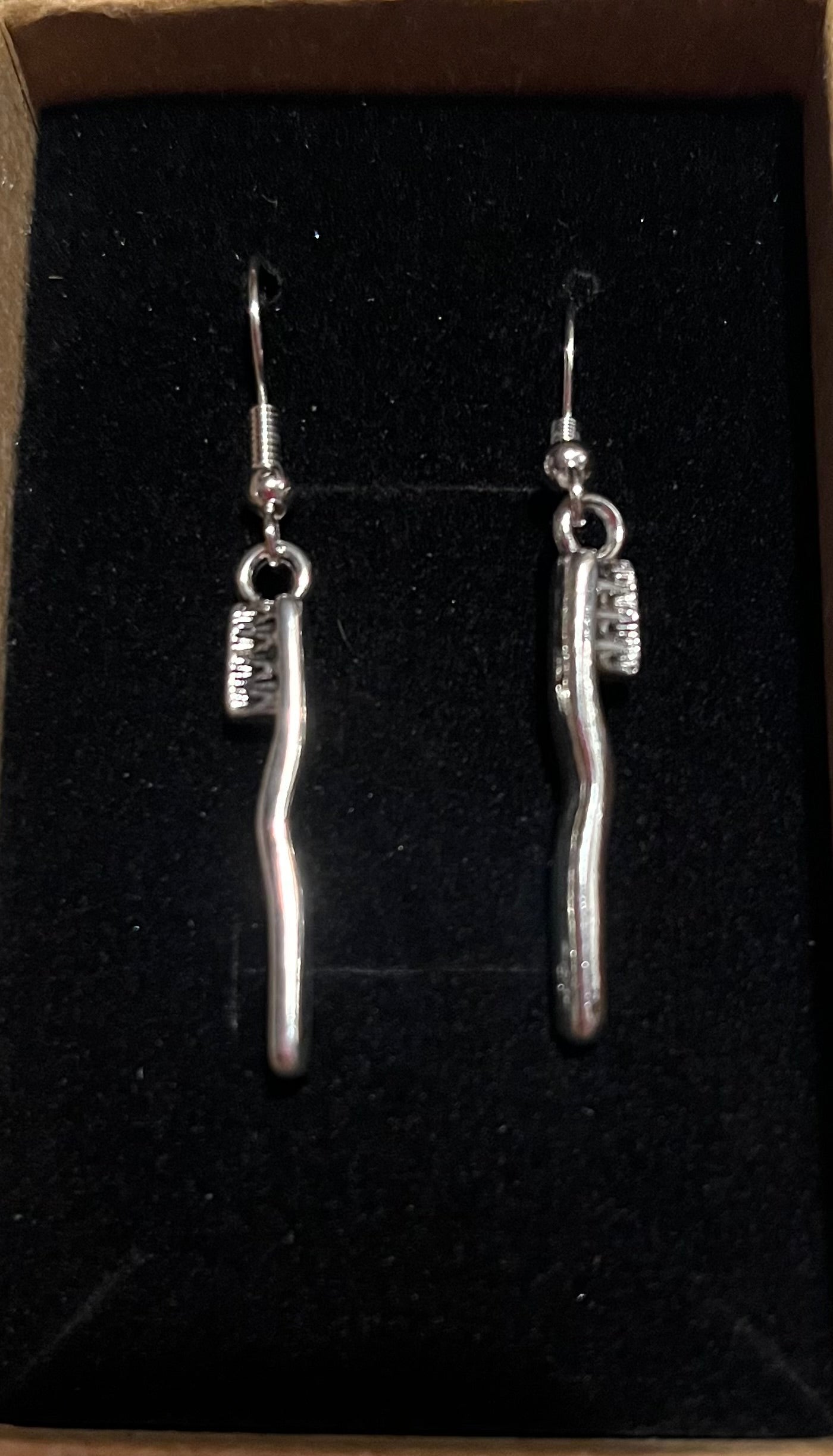 Toothbrush jewellery earrings