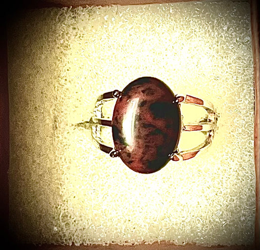 Ring - mahogany obsidian. Size L