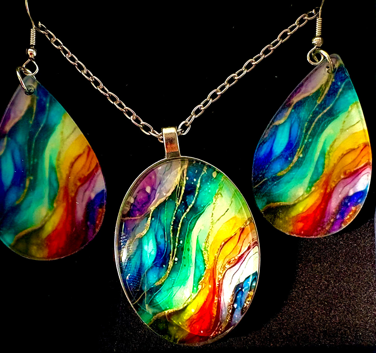 2pc jewellery set - multicoloured