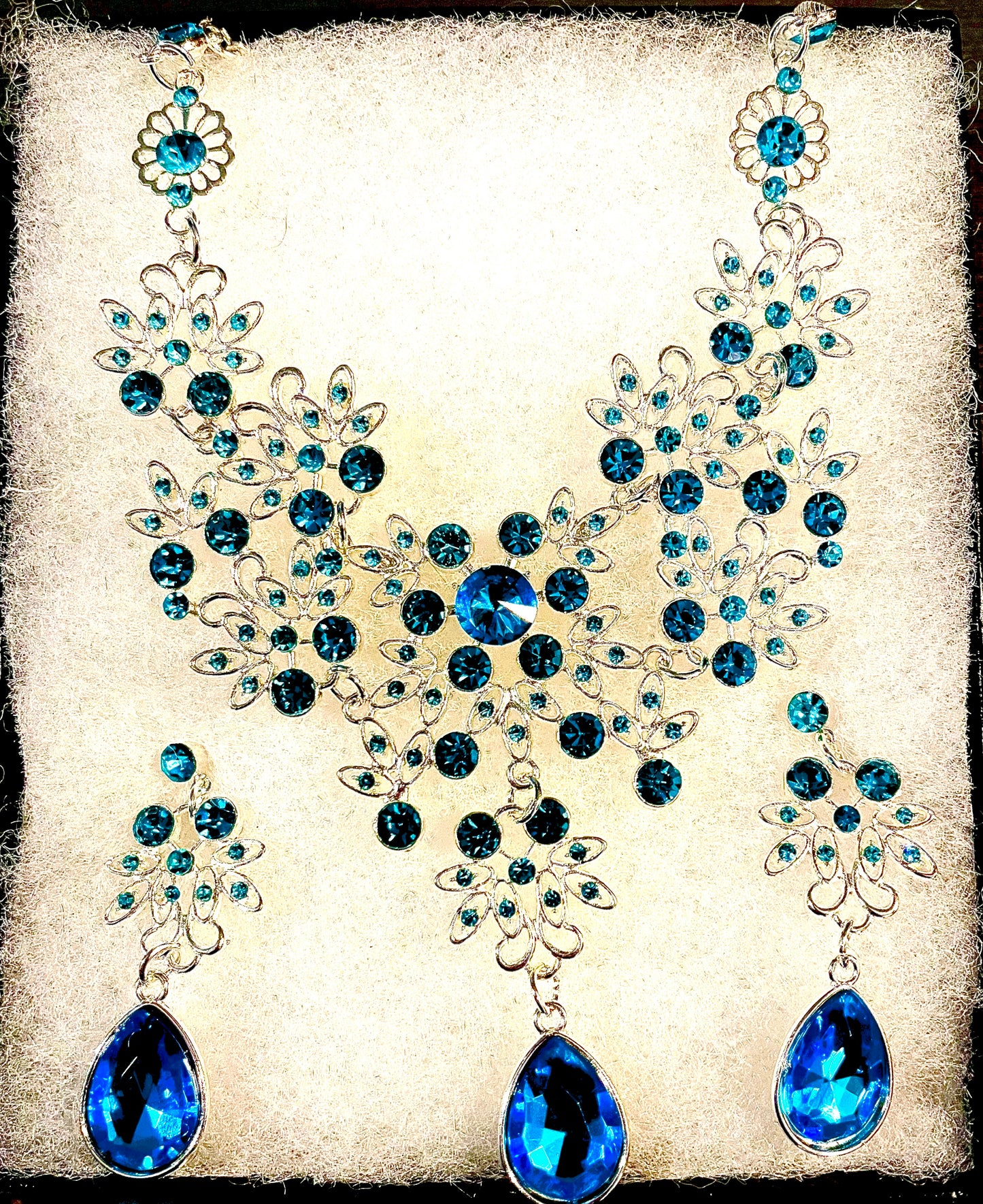 Jewellery 2pc dress/ prom set - Blue